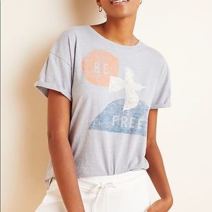 Anthropologie Jen Peters Be free tee size M NWT